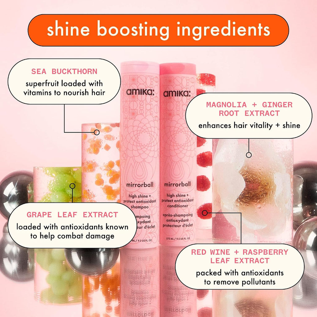 Amika | Mirrorball Shine Enhancing Shampoo for Color Treated Hair Amber Vanilla