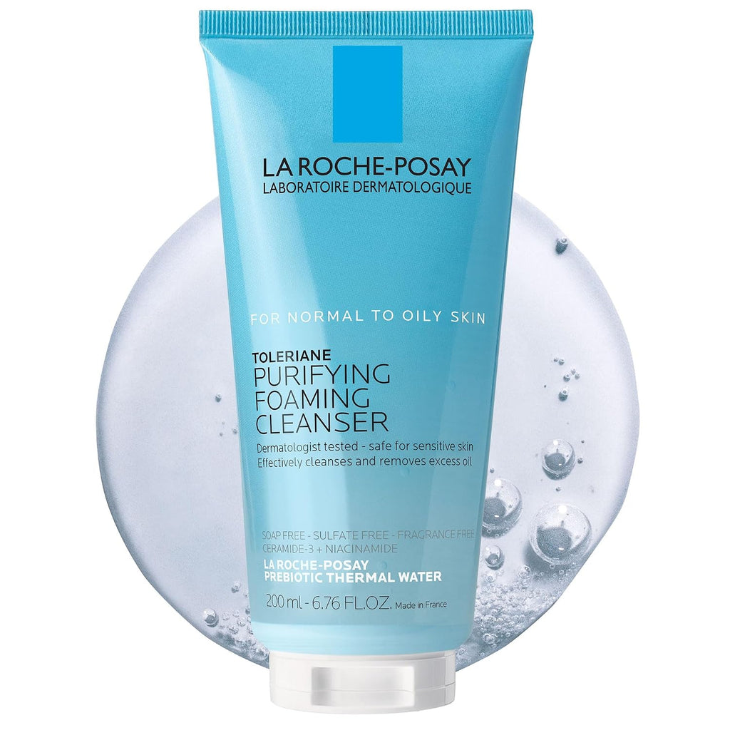 La Roche-Posay Toleriane Purifying Foaming Cleanser on a white background