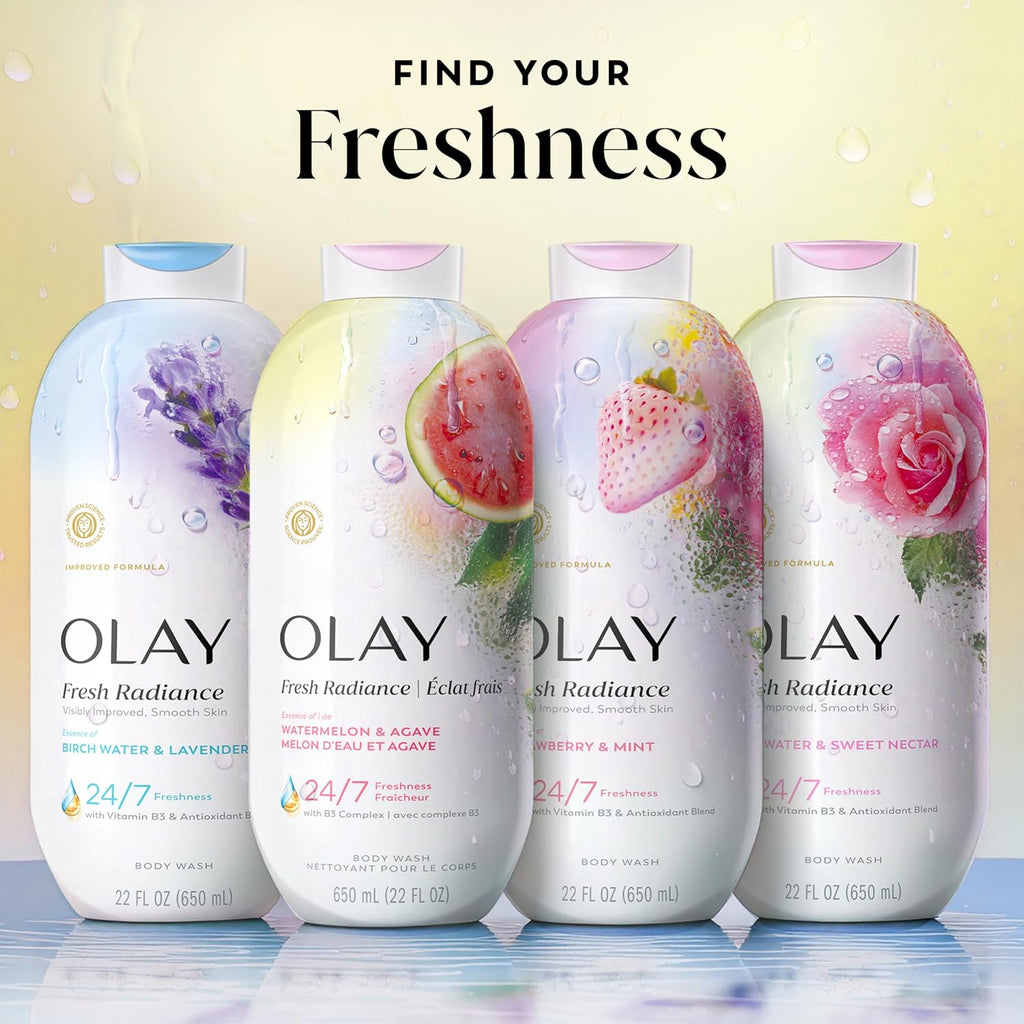 Olay | Body Wash Fresh Radiance Vitamin B3 Antioxidant Watermelon Agave — 22 fl oz