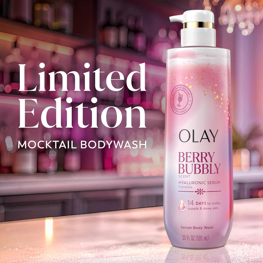 Olay | Body Wash Niacinamide Hyaluronic Acid Pro-Glycerin Berry Bubbly Strawberry Vanilla Limited Edition — 20 fl oz