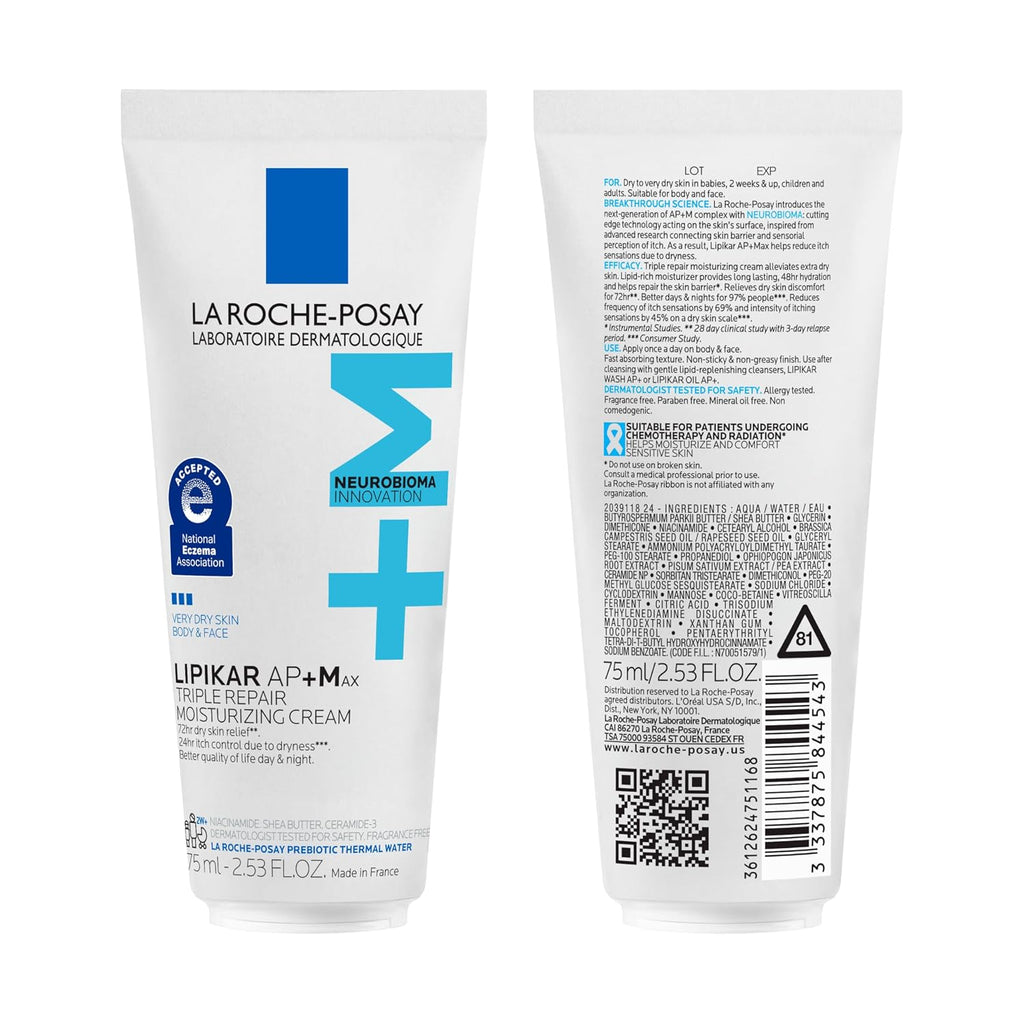 Lipikar Balm AP+ Body & Face Moisturizer by La Roche-Posay — 16.05 fl oz (2-Pack)