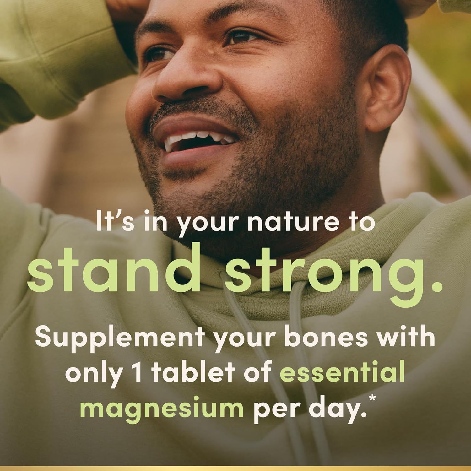Nature's Bounty Magnesium 500 mg Tablets, High Potency Magnesium Supplement for Bone & Muscle Health, Whole Body Support