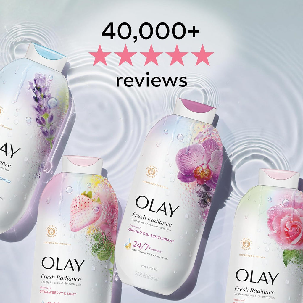 Olay | Body Wash Fresh Radiance Vitamin B3 Antioxidant Birch Water Lavender — 22 fl oz
