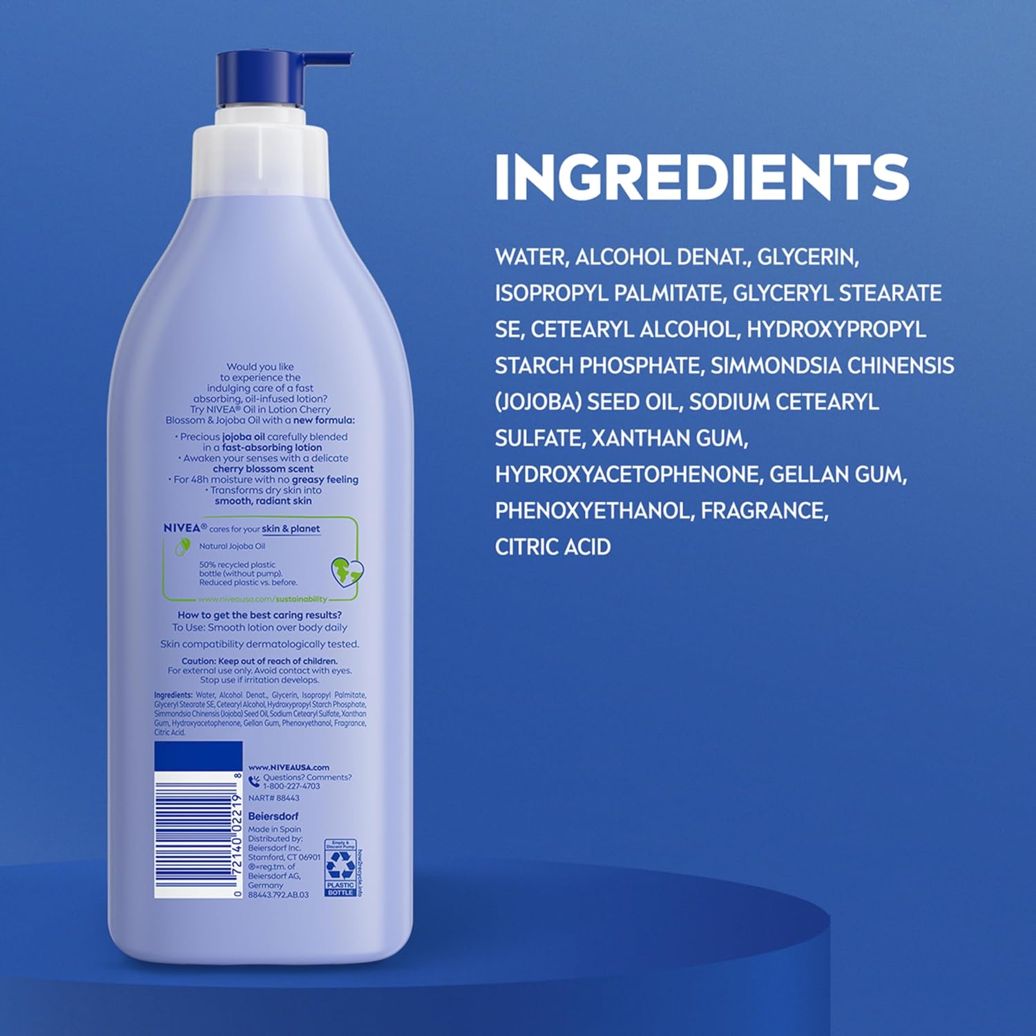 NIVEA Oil Infused Lotion Cherry Blossom and Jojoba Oil Body Lotion