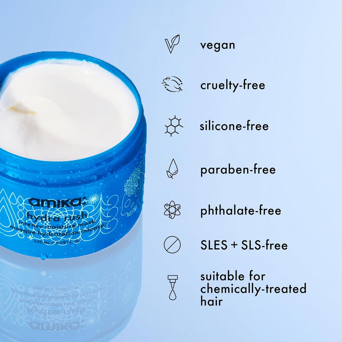 Amika | Squalane & Hyaluronic Acid Moisture Hair Mask