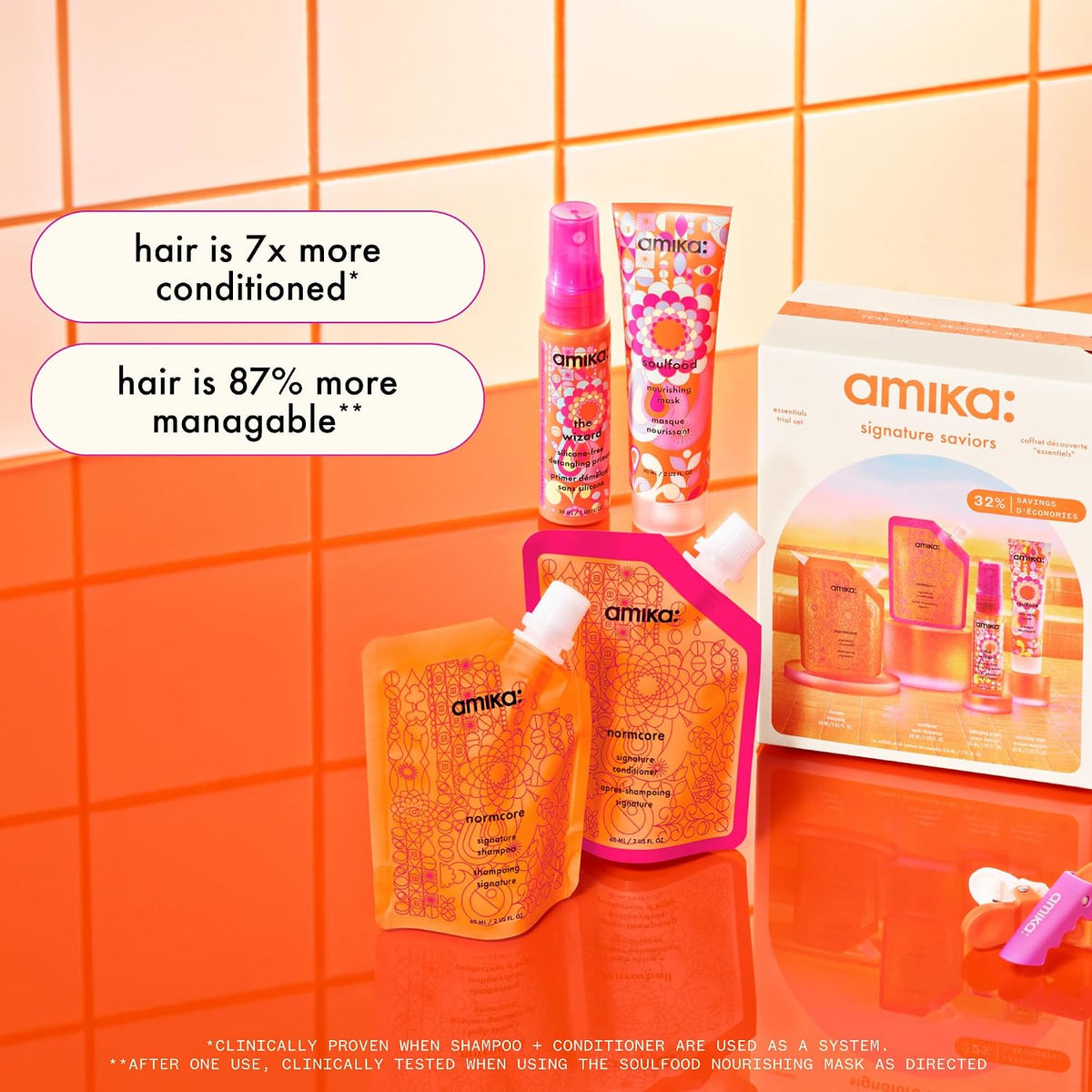Amika | Normcore, Soulfood & The Wizard Travel Set — 4 Pieces, 7 fl oz Total