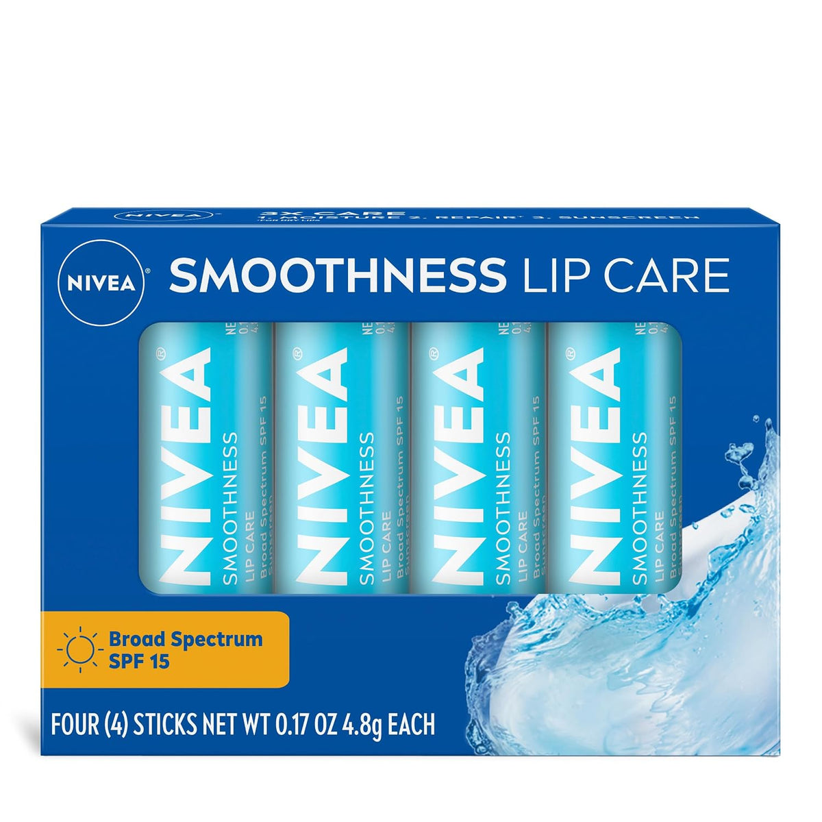 NIVEA Smoothness Lip Care Balm with Broad Spectrum SPF 15
