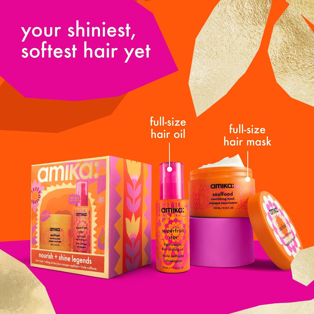 Amika | Soulfood Nourishing Mask & Superfruit Star Hair Oil Gift Set — 2 Pieces
