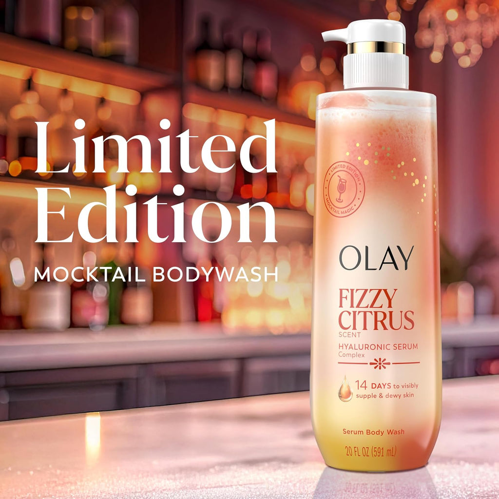 Olay | Body Wash Niacinamide Hyaluronic Acid Pro-Glycerin Fizzy Citrus Mandarin Freesia Amber Limited Edition — 20 fl oz