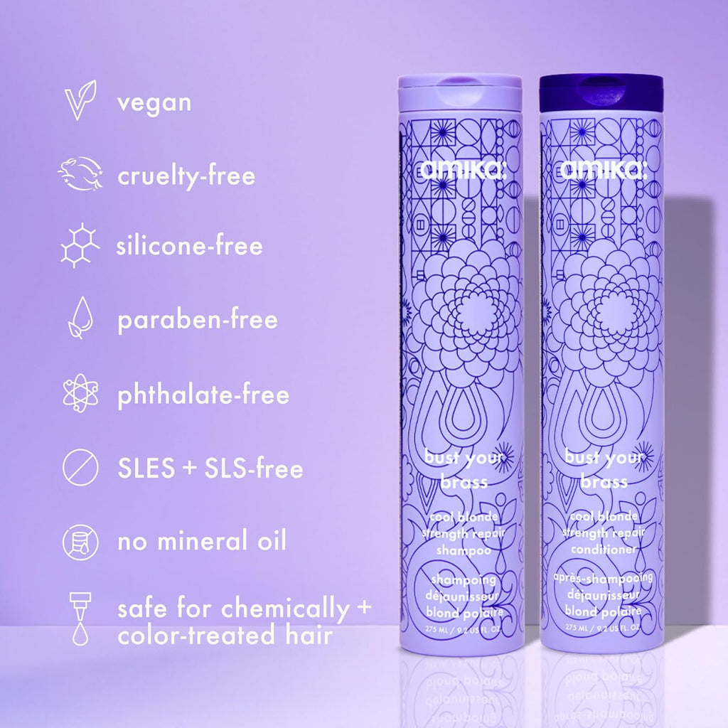Amika | Purple Toning Strengthening Shampoo for Blonde & Color Treated Hair