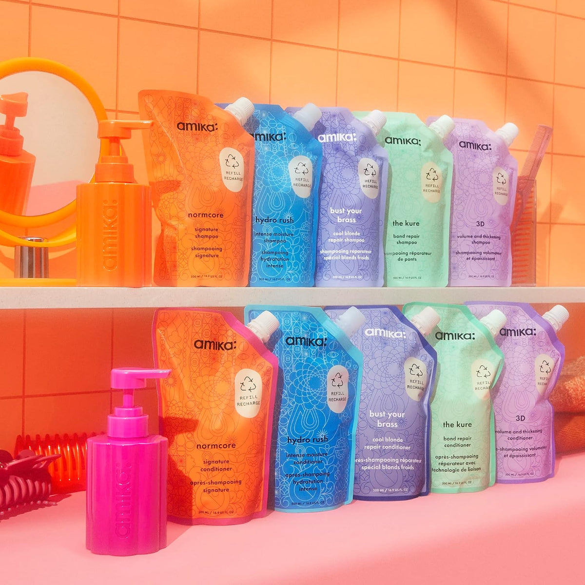 Amika | Forever Friend Tritan Refillable Shampoo Bottle — 300 ml