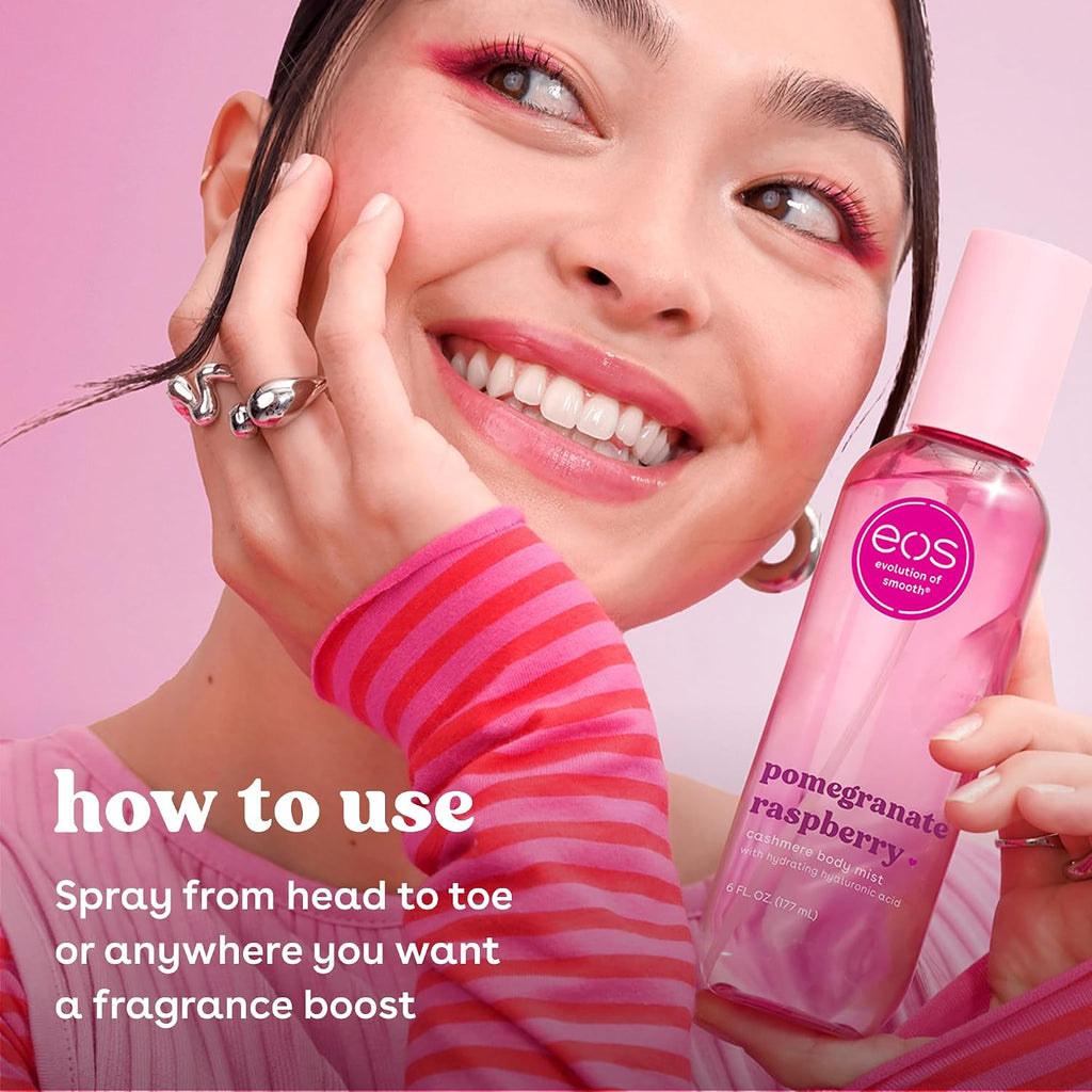 eos | Pomegranate Raspberry Body Mist Hyaluronic Acid — 6 fl oz