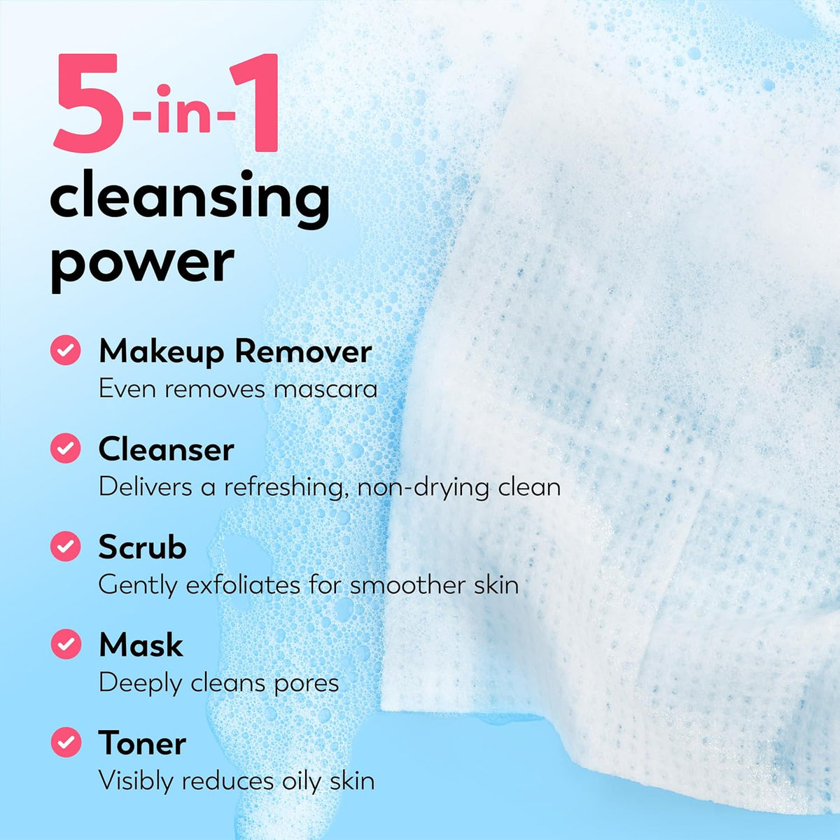Olay | 5-in-1 Cleansing Cloths Face Wipes Makeup Remover Petroleum Jelly Fragrance Free — 66 Count