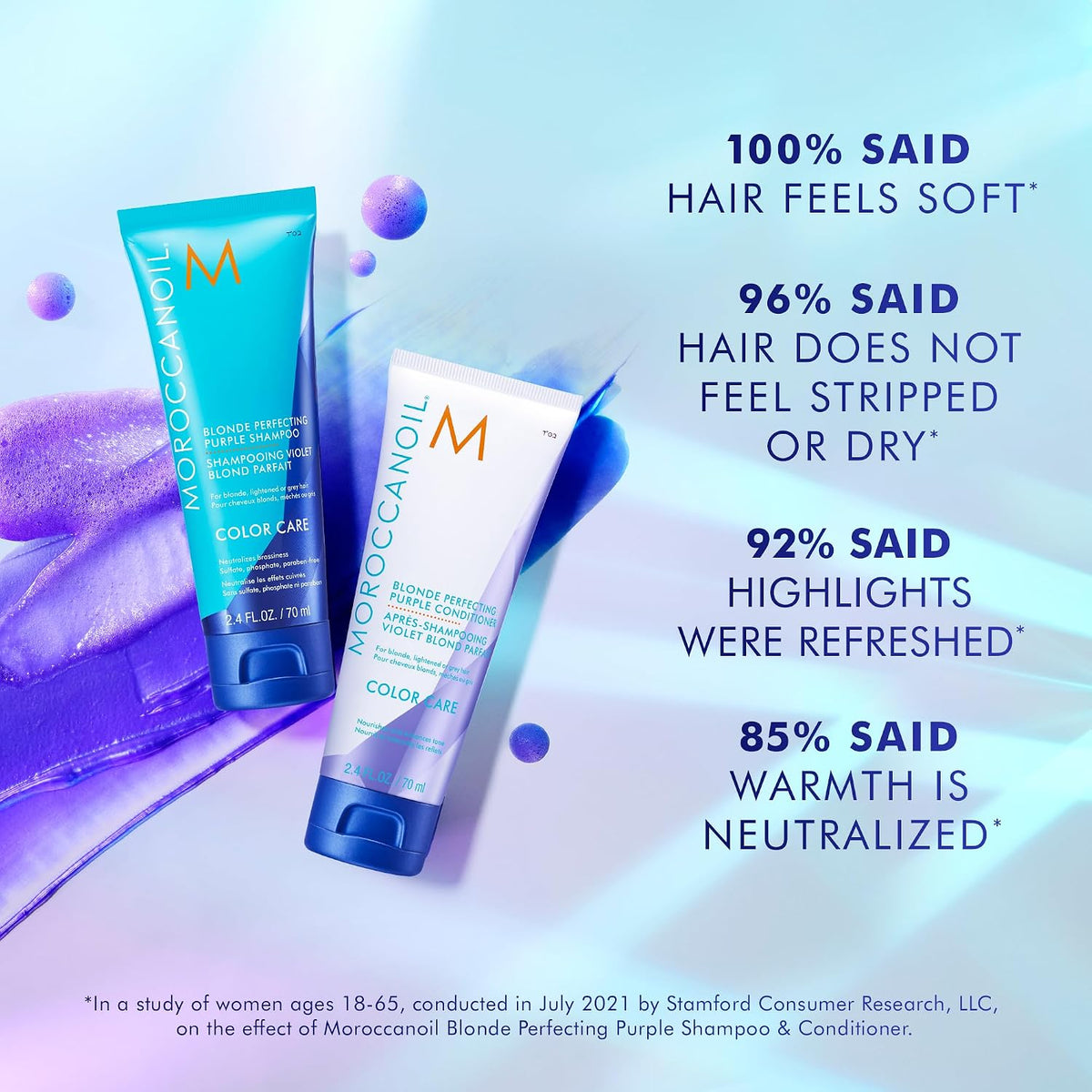 Moroccanoil | Blonde Perfecting Purple Shampoo & Conditioner Bundle — 2.4 fl oz Each