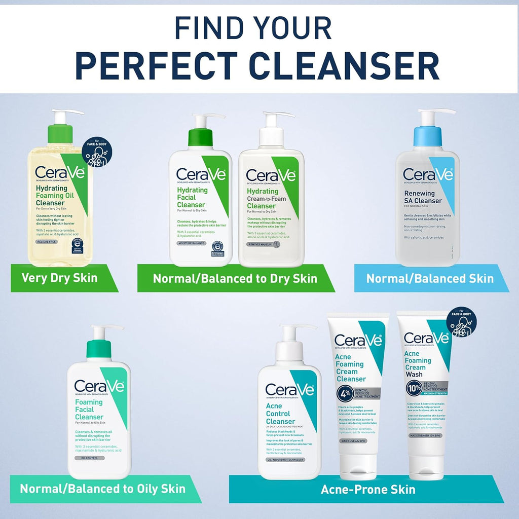 CeraVe Renewing Salicylic Acid Exfoliating Cleanser – 16 oz