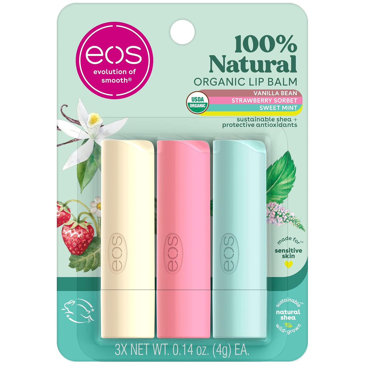 eos | Organic Lip Balm Variety Pack — 3 Pack