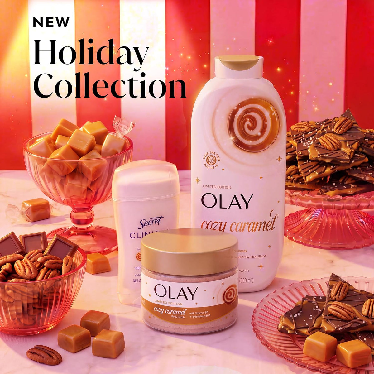 Olay | Exfoliating Body Scrub Vitamin B3 BHA Salicylic Acid Cozy Caramel Limited Edition — 11 oz