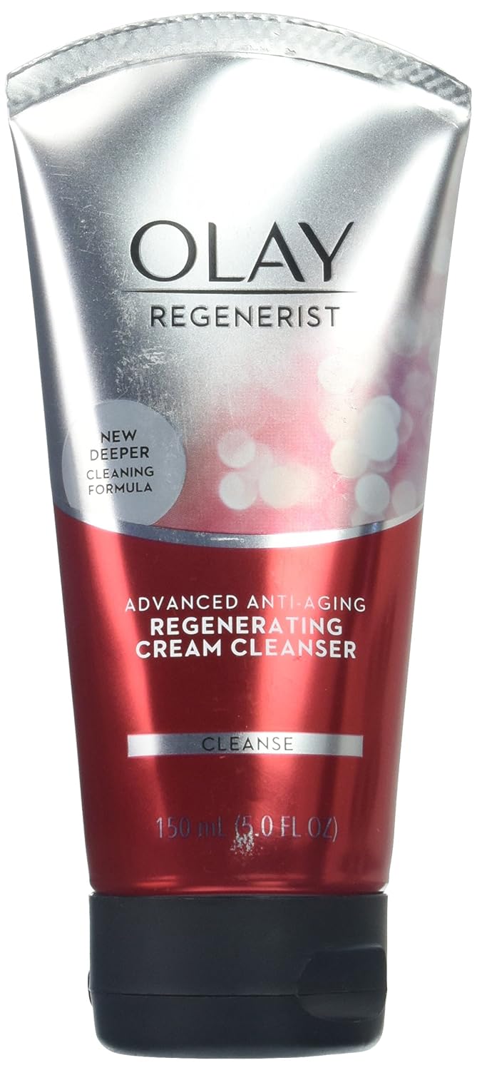Olay | Regenerist Renewing Cream Face Cleanser Amino Peptide Vitamin B5 Salicylic Acid — 5 fl oz (Pack of 3)