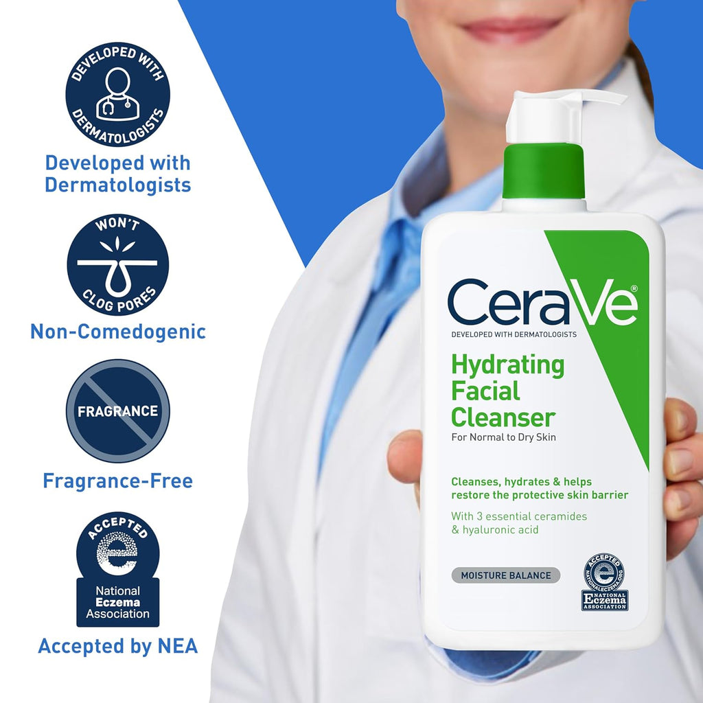 CeraVe Hydrating Facial Cleanser for Dry Skin