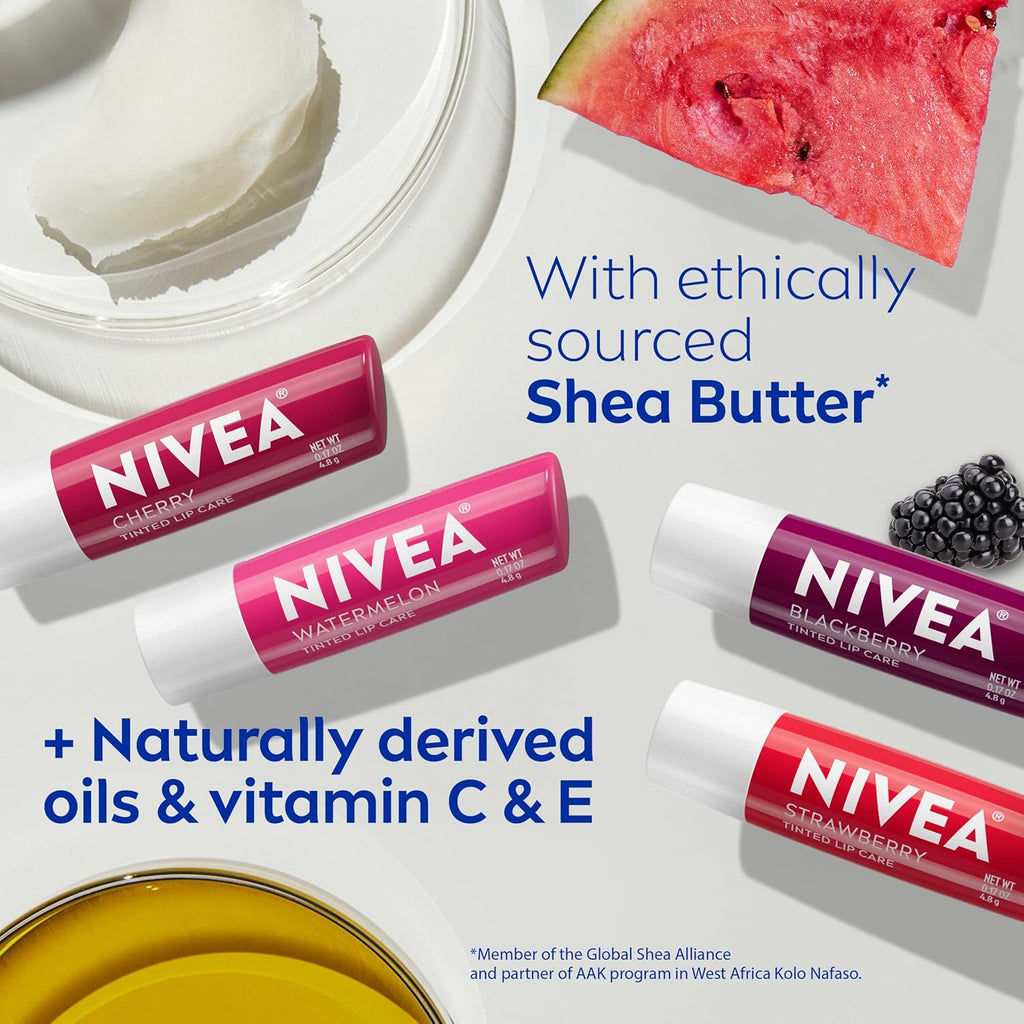 NIVEA Tinted Lip Care Balm Variety Pack