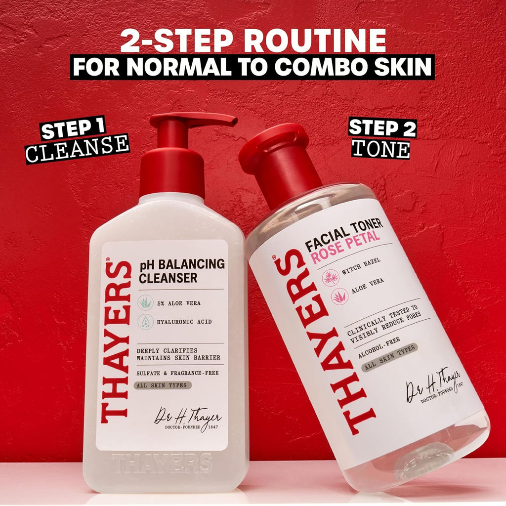 THAYERS Alcohol-Free Rose Petal Witch Hazel Facial Toner – 12 oz