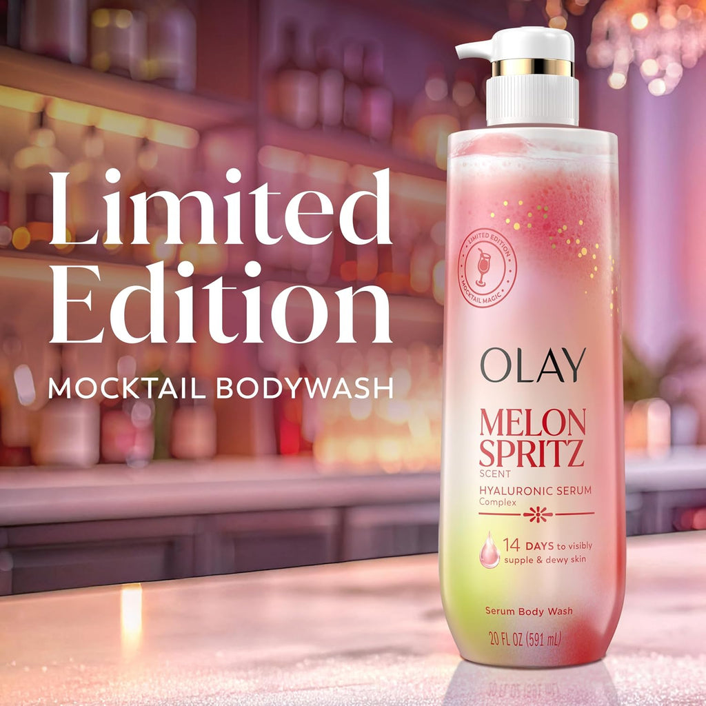 Olay | Body Wash Niacinamide Hyaluronic Acid Pro-Glycerin Melon Spritz Watermelon Jasmine Amber Limited Edition — 20 fl oz