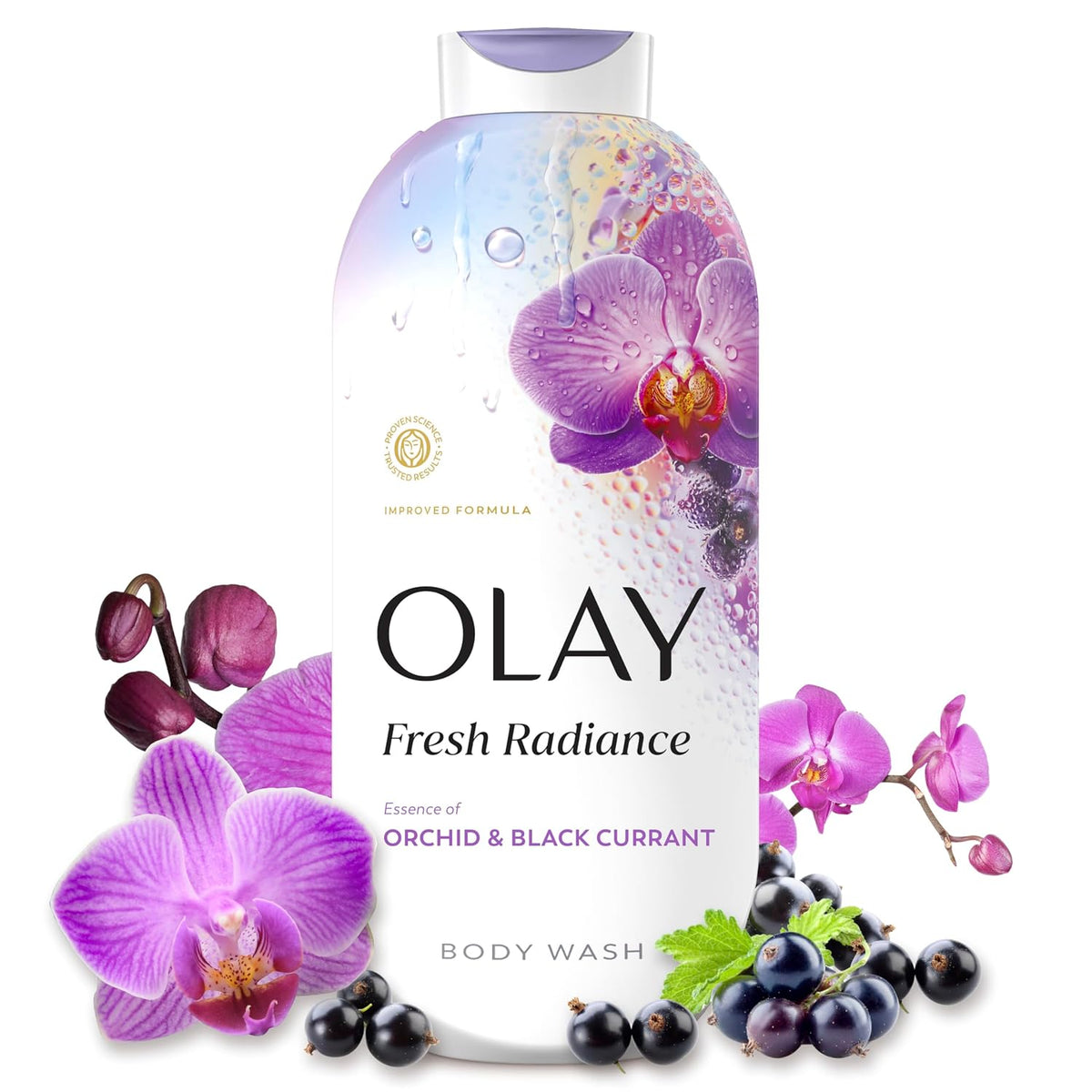 Olay | Body Wash Fresh Radiance Vitamin B3 Antioxidant Orchid Black Currant — 22 fl oz