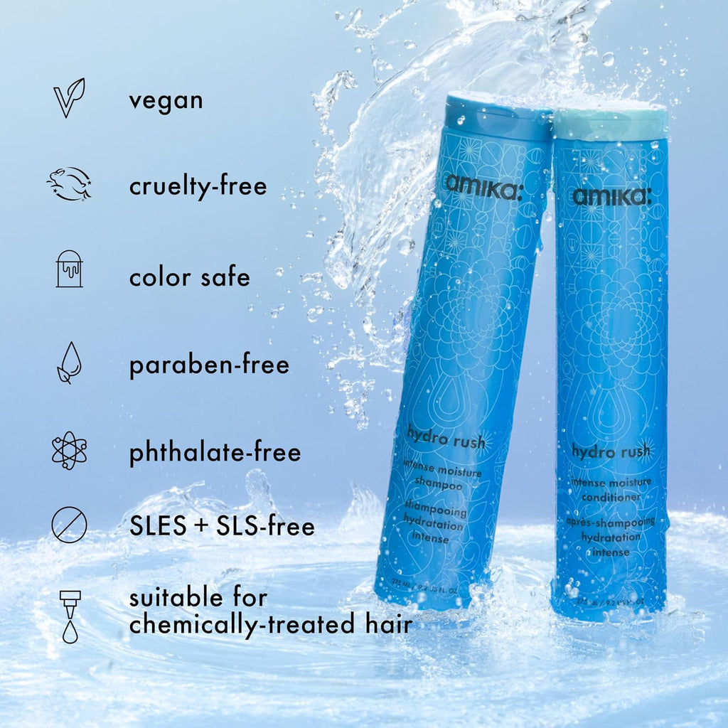 Amika | Hydro Rush Intense Moisture Shampoo — 9.2 fl oz