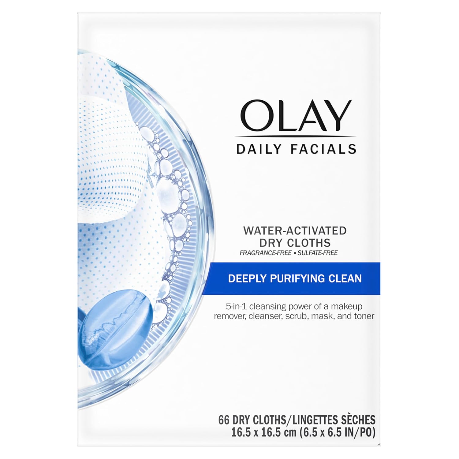 Olay Daily Facials Fragrance-Free Cleansing Wipes (66 ct)