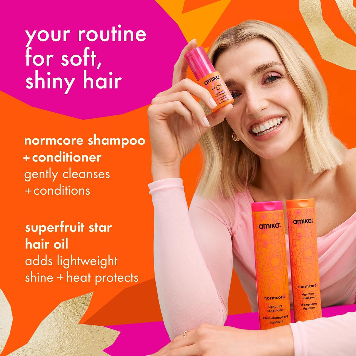 Amika | Normcore Shampoo, Conditioner & Superfruit Star Gift Set — 3 Pieces