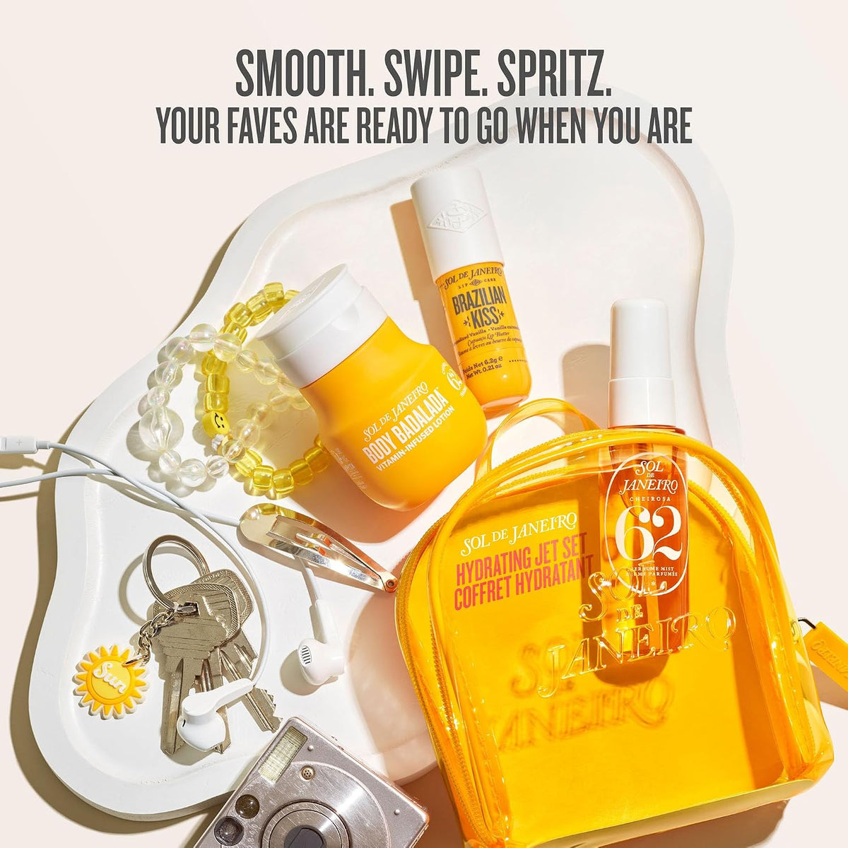 Sol de Janeiro | Body Badalada Lotion, Brazilian Kiss Lip Butter & Cheirosa 62 Mist Bag Charm Set