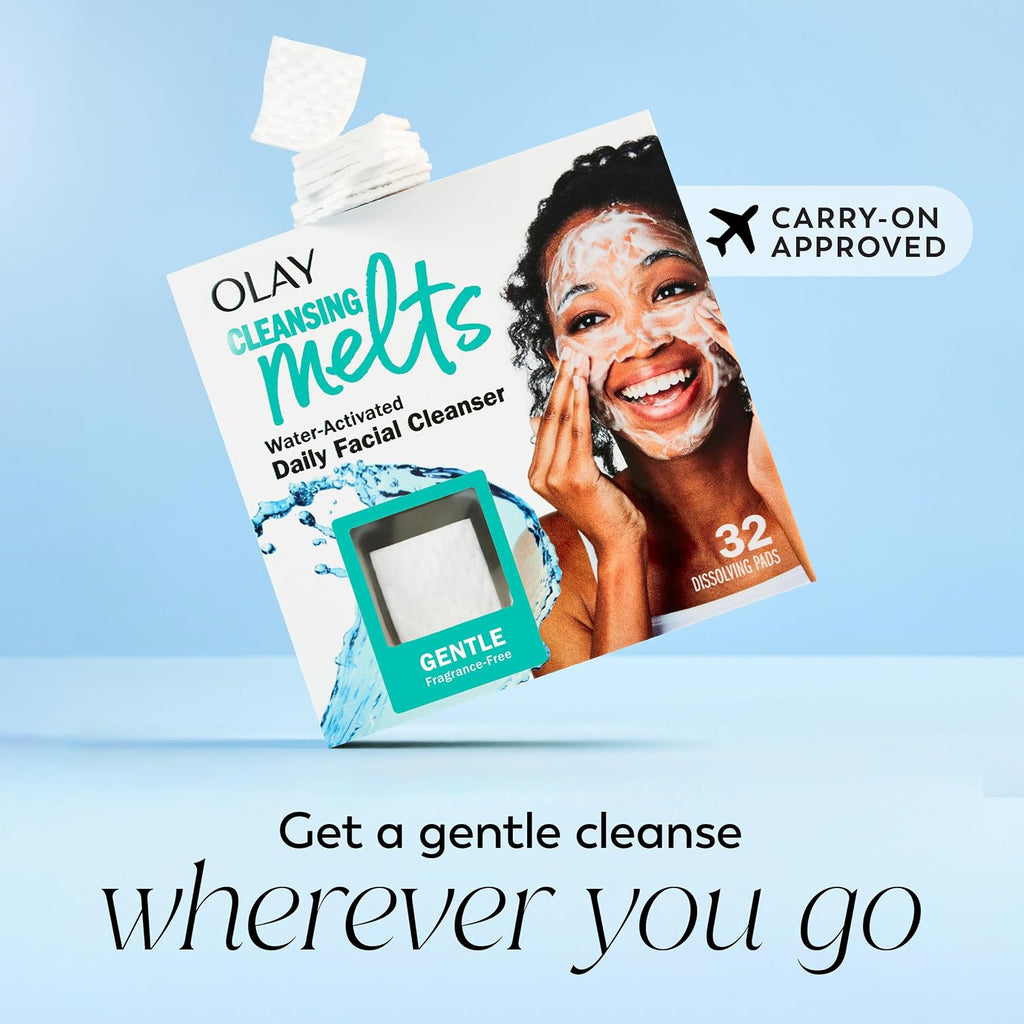 Olay | Cleansing Melts Face Wash Sensitive Skin Unscented Dissolving Pads — 64 Count