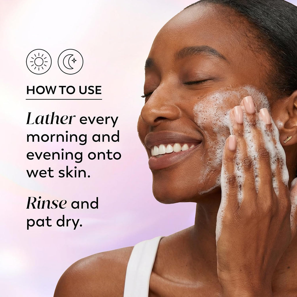 Olay | Super Cleanser 5-in-1 Cream-to-Foam Face Wash Niacinamide Hyaluronic Acid Collagen Peptide Vitamin C Fragrance Free — 2 Pack