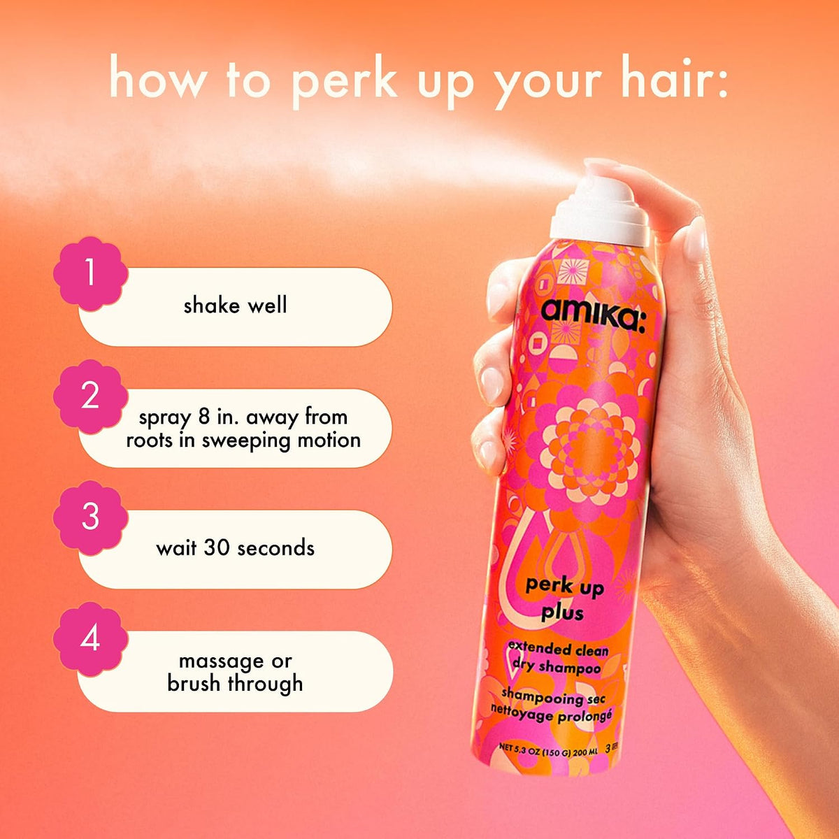 Amika | Perk Up Plus Extended Clean Dry Shampoo