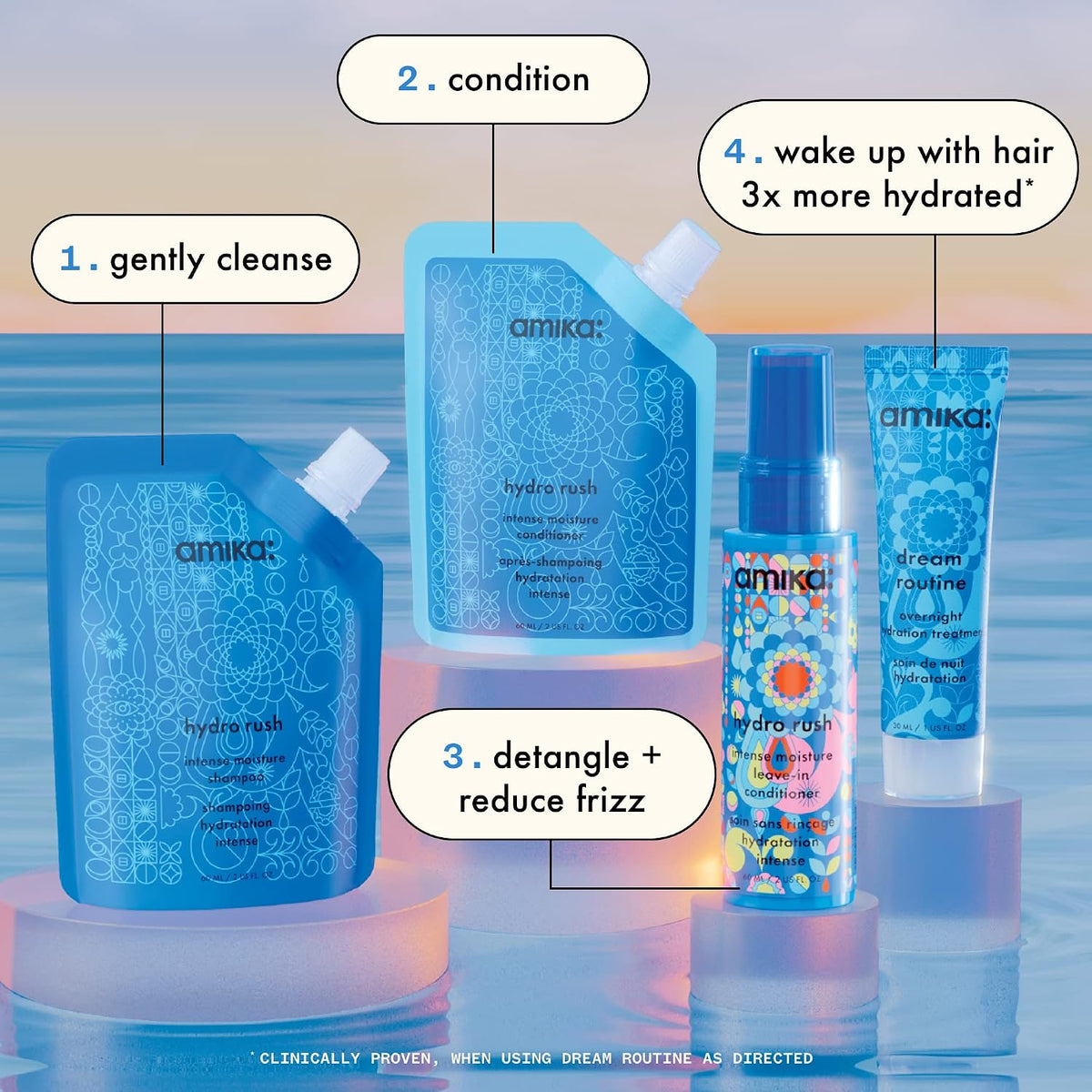 Amika | The Kure Bond Repair & The Wizard Trial Set — 4 Pieces, 7 fl oz Total