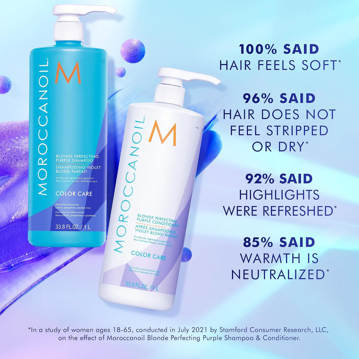 Moroccanoil | Blonde Perfecting Purple Shampoo & Conditioner Bundle — 33.8 fl oz Each