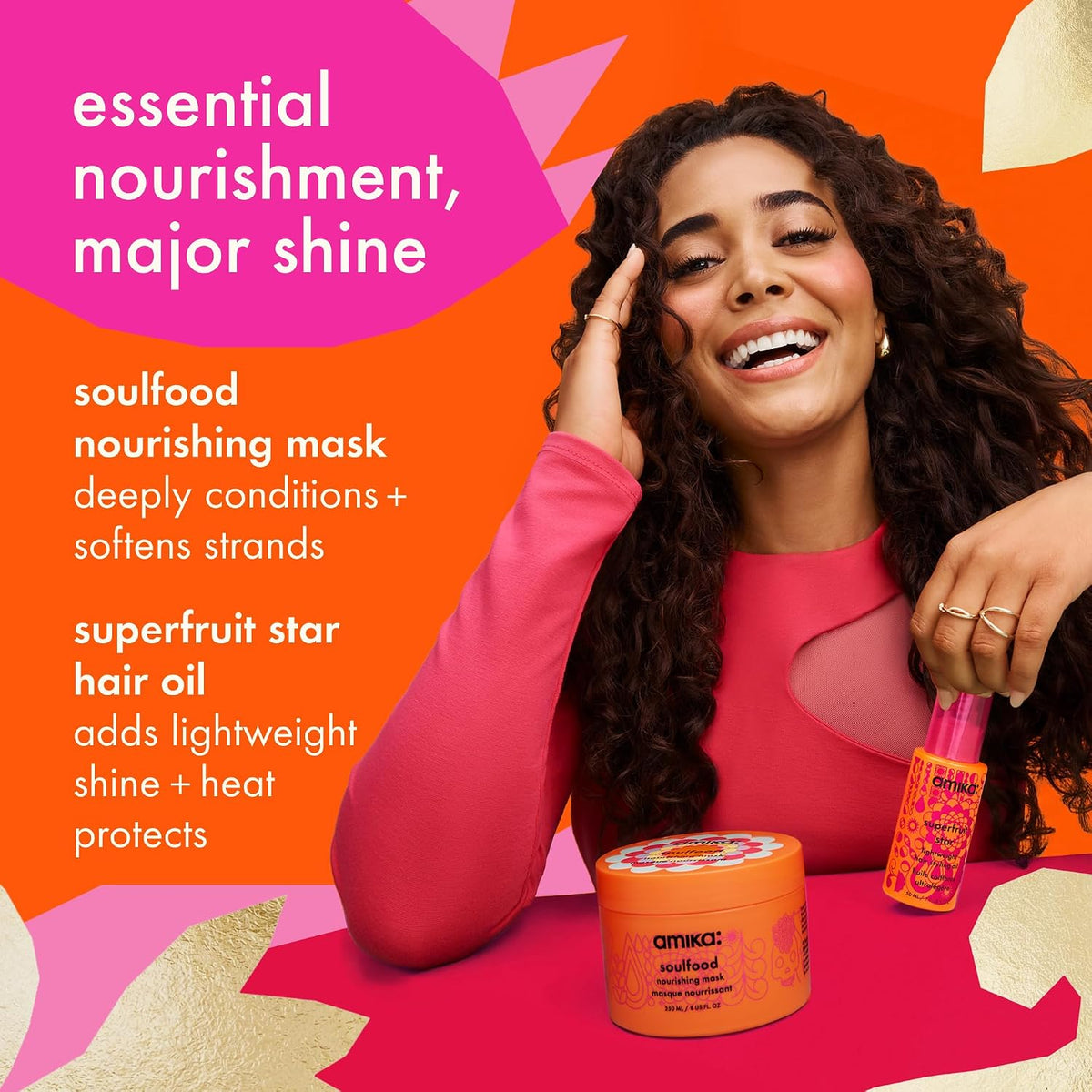 Amika | Soulfood Nourishing Mask & Superfruit Star Hair Oil Gift Set — 2 Pieces