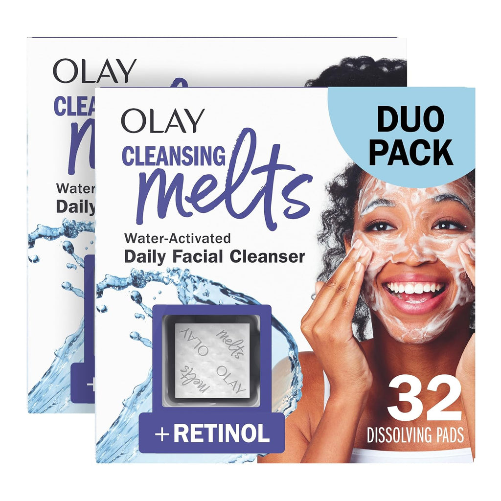 Olay | Cleansing Melts Face Wash Retinol Vitamin C Dissolving Pads — 64 Count