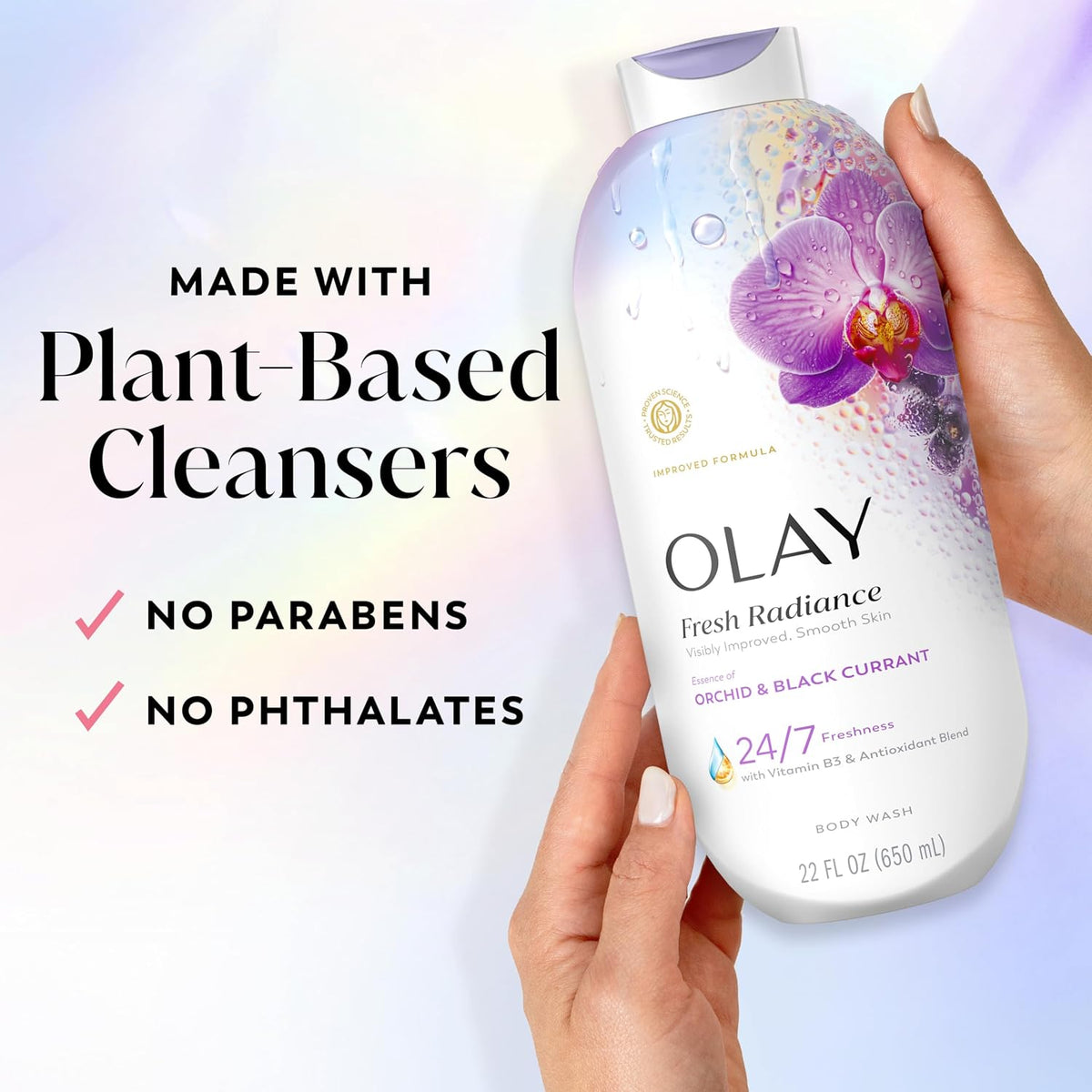 Olay | Body Wash Fresh Radiance Vitamin B3 Antioxidant Orchid Black Currant — 22 fl oz