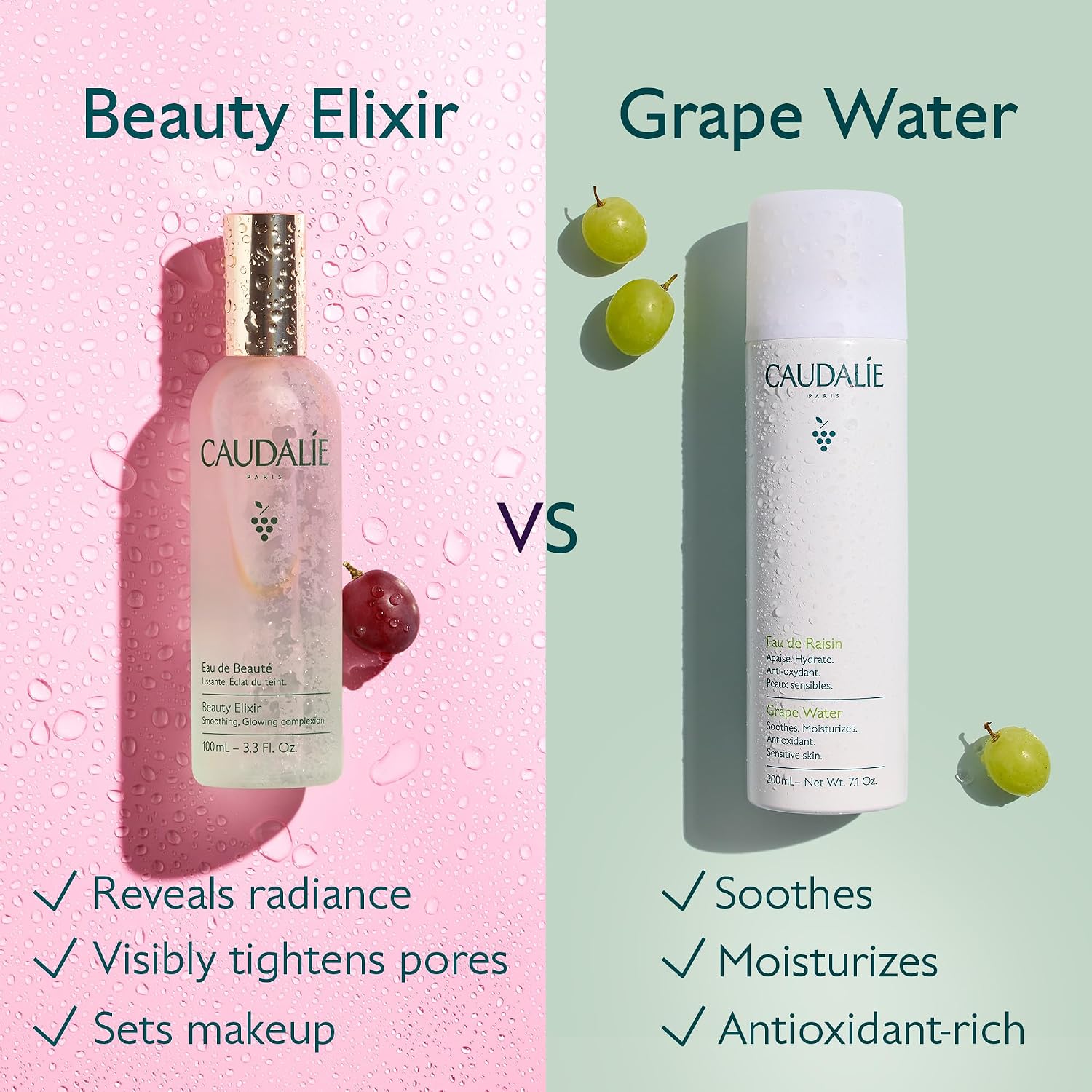 Caudalie Beauty Elixir Prep, Set, Glow Face Mist