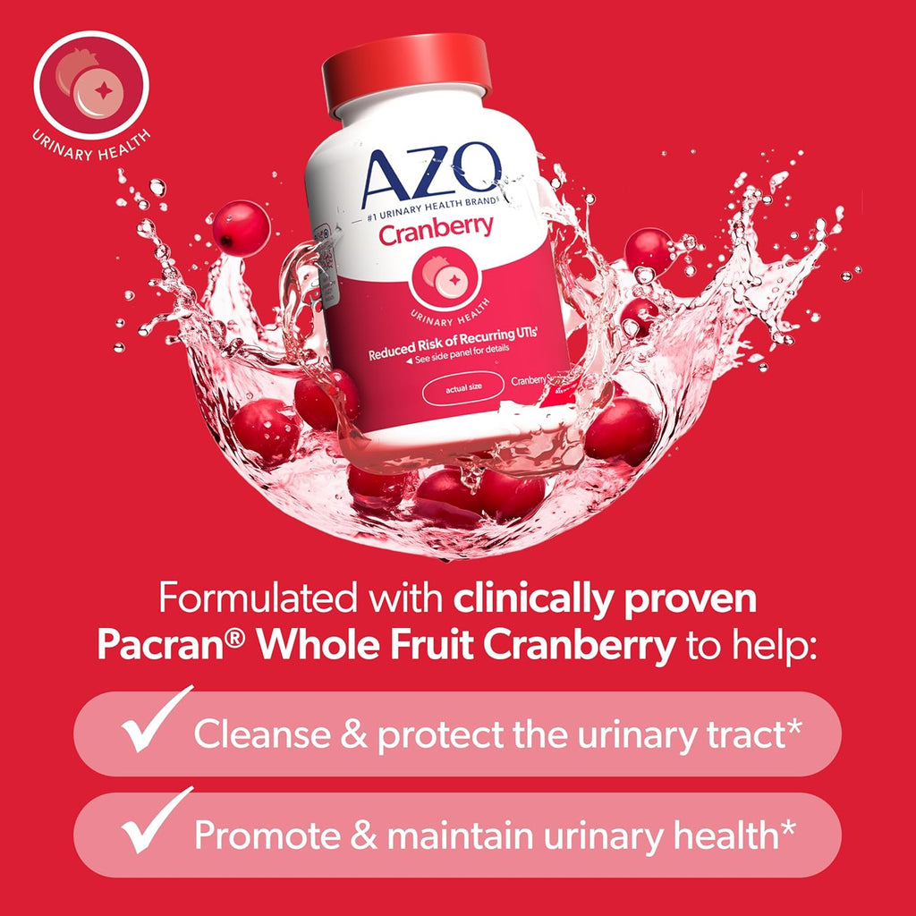 AZO Cranberry Urinary Tract Supplement – 100 Softgels