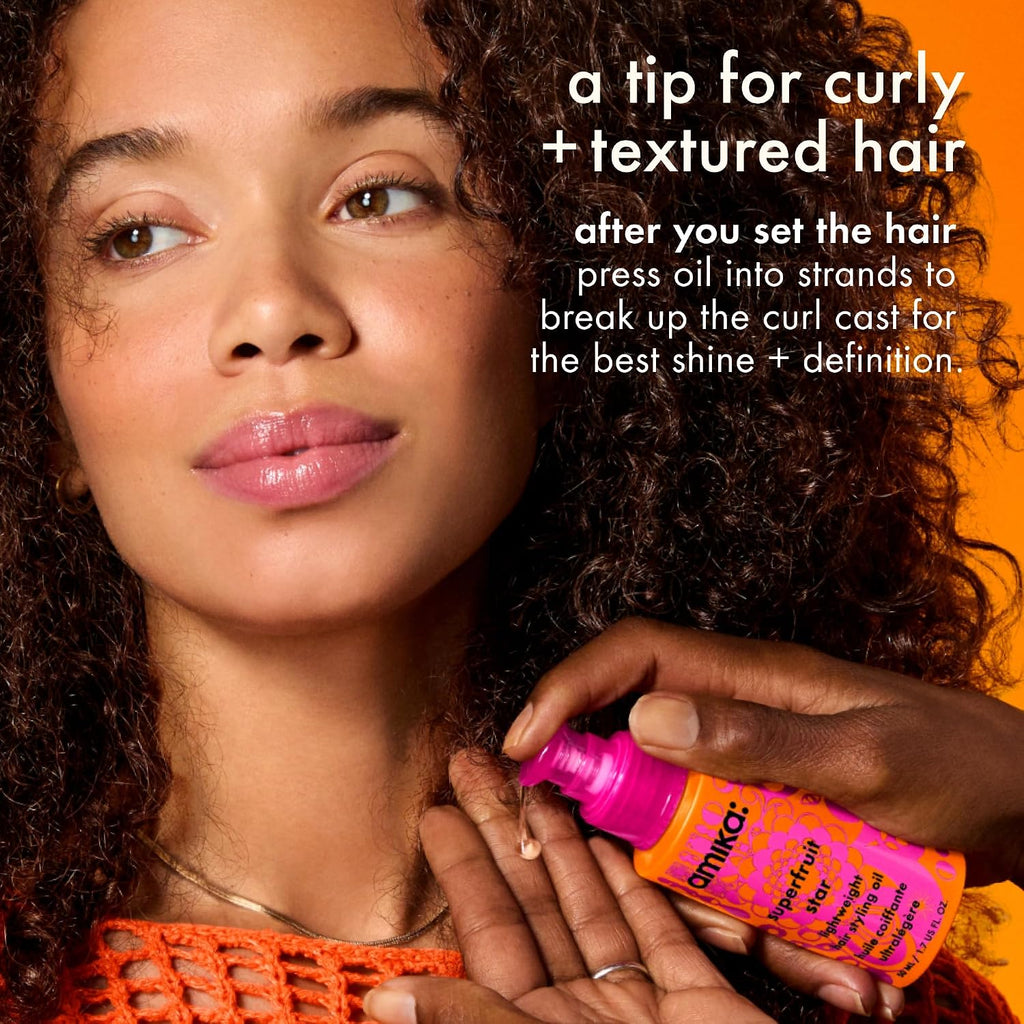 Amika | Strengthening & Smoothing Hair Oil Amber Vanilla — 50 ml (1.7 fl oz)