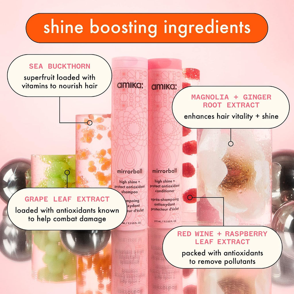 Amika | Mirrorball Shine Enhancing Shampoo for Color Treated Hair Amber Vanilla