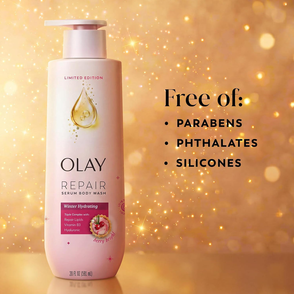 Olay | Body Wash Repair Serum Hyaluronic Acid Niacinamide Repair Lipids Berry Bright Limited Edition — 20 fl oz