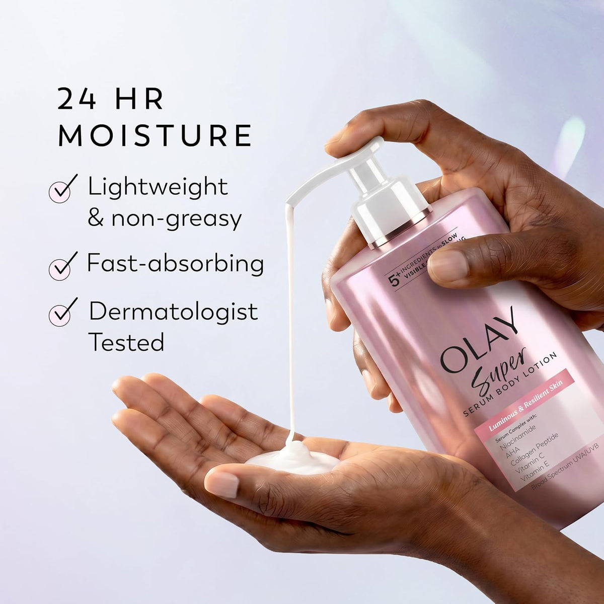 Olay | Body Lotion Super Serum Niacinamide AHA Collagen Peptide Vitamin C Vitamin E — 17 fl oz