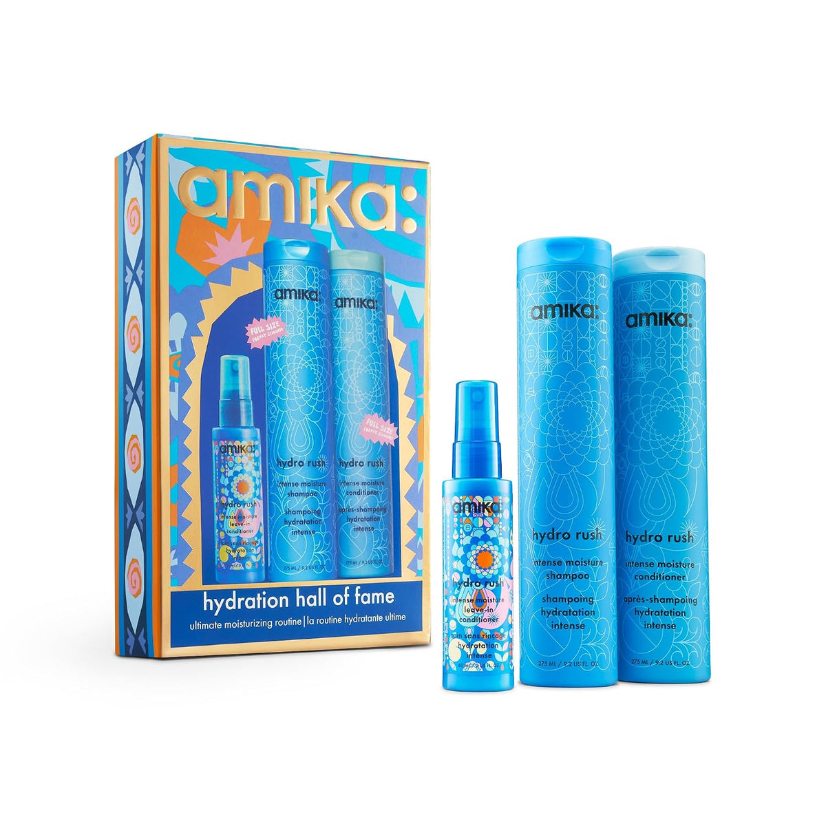 Amika | Hydro Rush Shampoo, Conditioner & Leave In Gift Set — 3 Pieces
