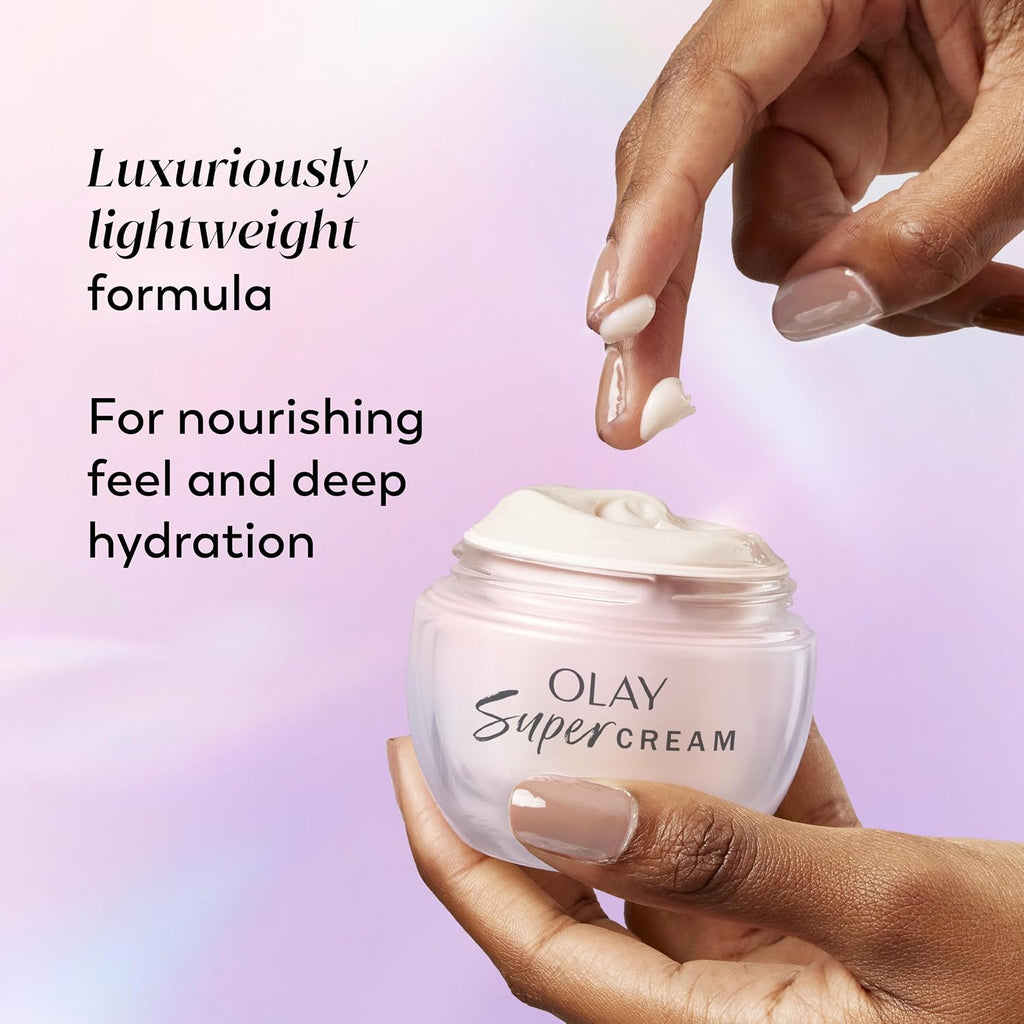 Olay | 5-in-1 Super Moisturizer Face Cream Niacinamide Vitamin C Collagen Peptide Hyaluronic Acid — 1.7 fl oz