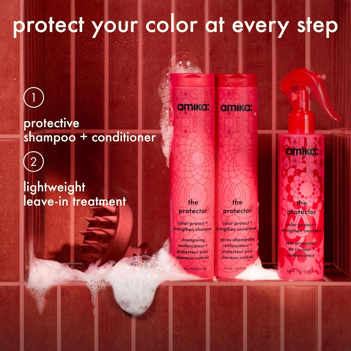 Amika | Color Protecting Strengthening Shampoo for Color Treated Hair
