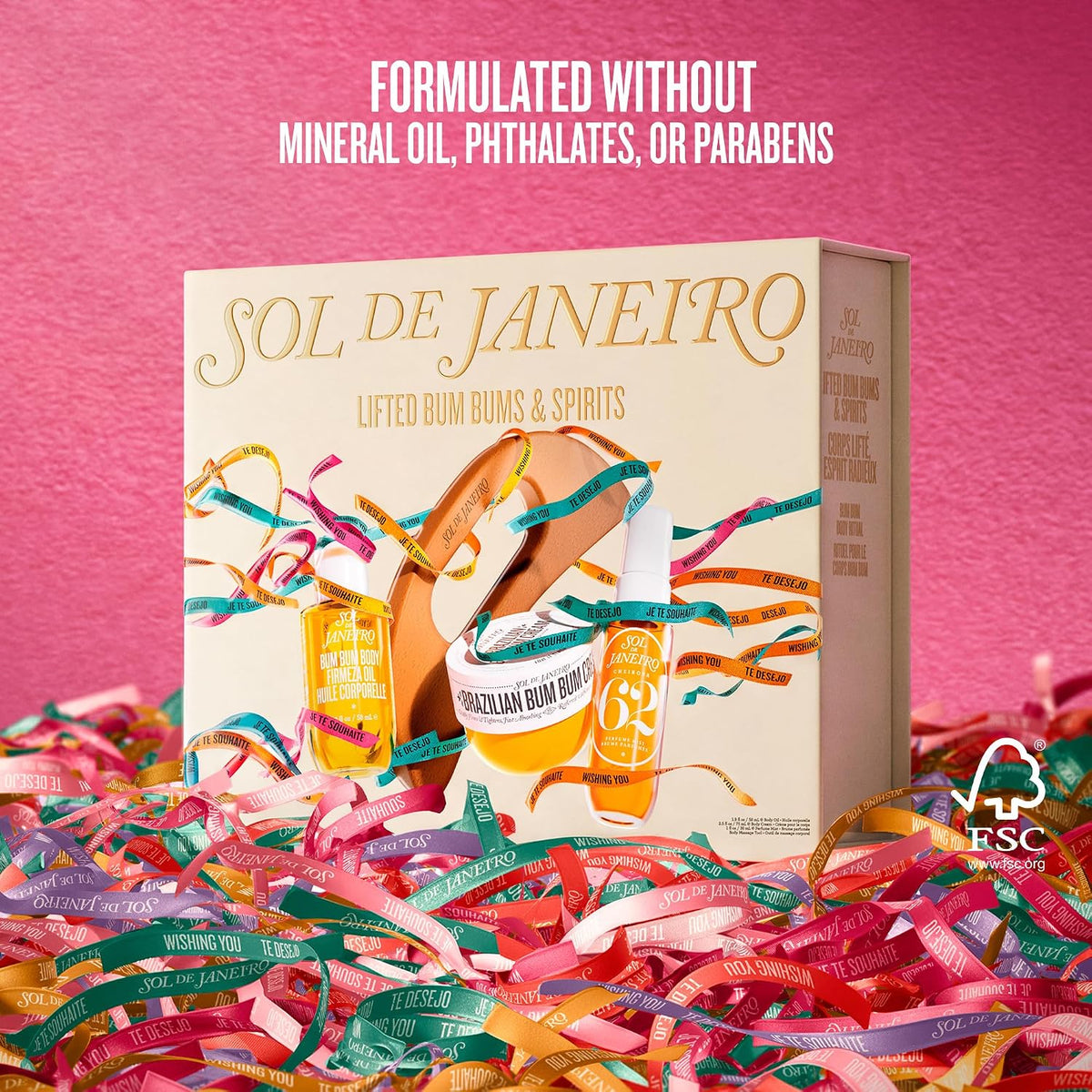 Sol de Janeiro | Bum Bum Firmeza Oil, Massage Tool, Body Cream & Cheirosa 62 Perfume Mist Firming Ritual Gift Set — 4 Pieces