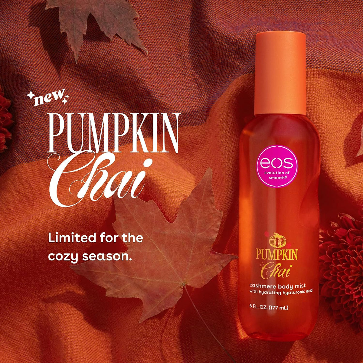 eos | Pumpkin Chai Body Mist Aloe & Glycerin — 6 fl oz